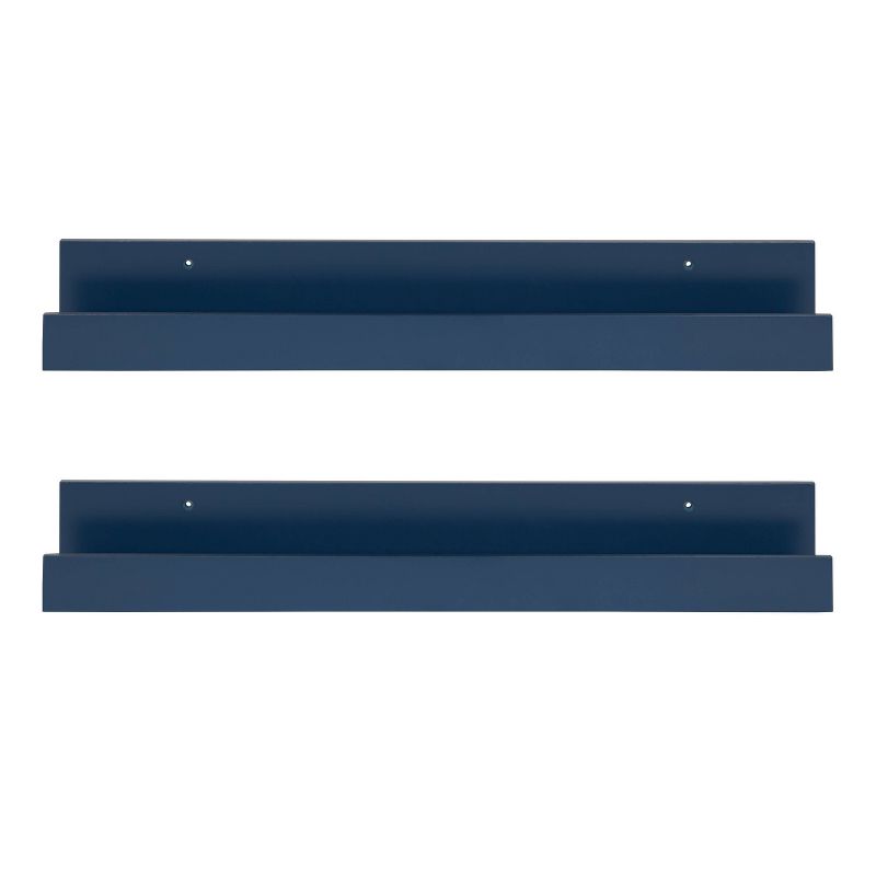 2pc 24&#34; Levie Wood Picture Ledge Wall Shelf Set Navy Blue - Kate &#38; Laurel All Things Decor, 3 of 7