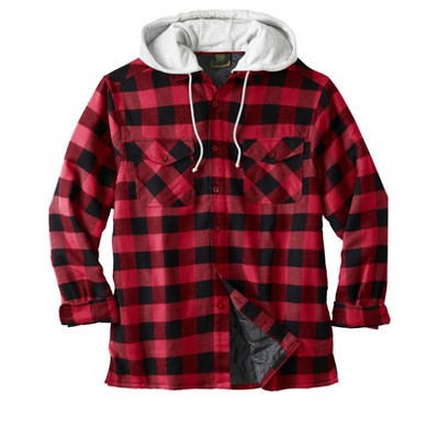 Boulder Creek by KingSize Men's Big & Tall Removable Hooded Shirt Jacket