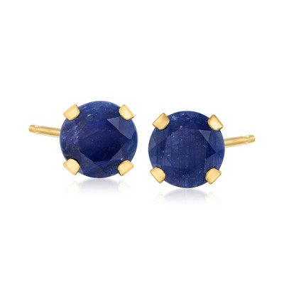 Ross-Simons 1.60 ct. t.w. Sapphire Martini Stud Earrings in 14kt Yellow Gold