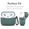 BONGEEK AirPods Pro Case Cover,Soft Silicone Protective Cases Cover Skin for Apple AirPod Pro 2 Charging Case Keychain Front LED Visible,Pine Green - 3 of 4