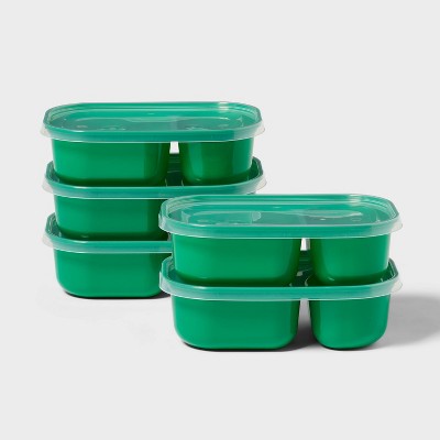10pc (set of 5) Divided Plastic Meal Prep Food Storage Container Set - Room Essentials™