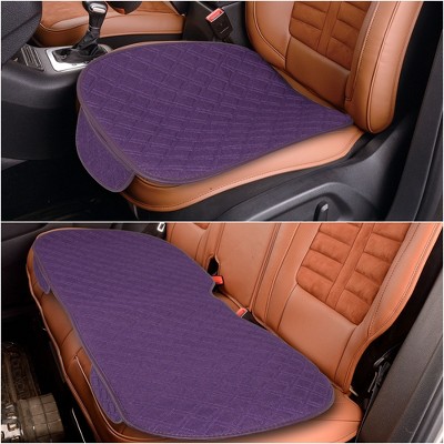 X-Autohaux Breathable Protector Flax Sponge Automotive Seat Pads Purple 1 Set