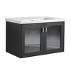 ChicFurnit 32 Inch Bathroom Vanity Modern Vanity with Sleek Design and Ample Storage for Bathroom Space, Black, 31.9”*18.7”*20.7" - 4 of 4