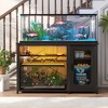 Besiost 55-75 Gallon Rectangle Aquarium Stand with Power Outlets & LED Light, Fish tank stand - 2 of 4