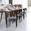 Flash Furniture Wright Commercial Grade Dining Chair with 500 LB. Capacity Steel Frame, Solid Wood Seat, and Boomerang Back - 4 of 4