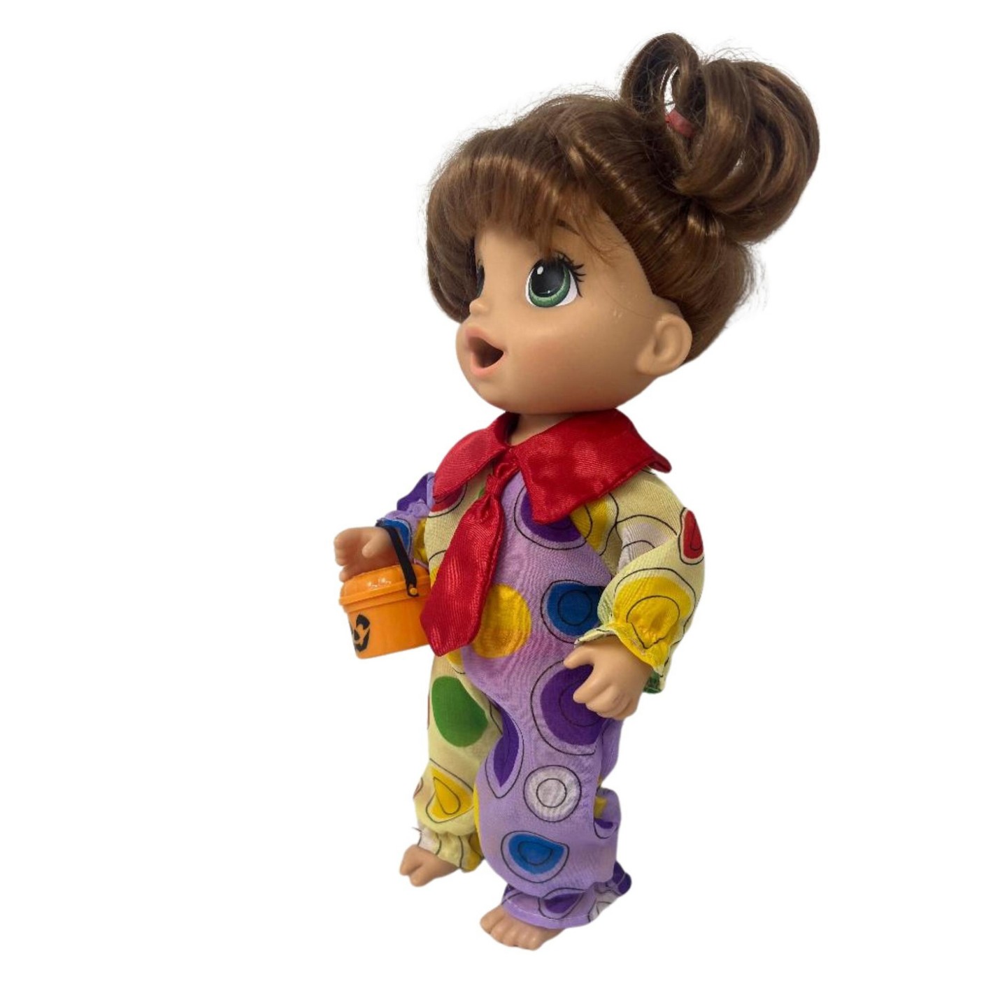 Детские куклы Doll Clothes Superstore Clown & Circus Costume with Trick or Treat Bucket for 12 Inch Baby Alive & Little Baby Dolls — фото 3