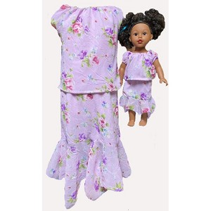 Doll Clothes Superstore Size 8 Matching Girl And Doll Chiffon Flower Skirt And Blouse - 1 of 4