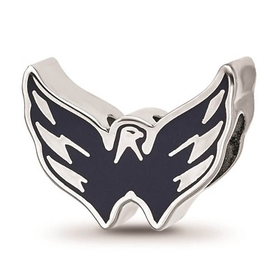 Black Bow Jewelry Sterling Silver Washington Capitals NHL Bead Charm