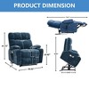 Dual Motor Power Lift Recliner Chair, Infinite Position, Lay Flat 180° Recliner Chair Sofa With Heating and Massage, Extended Footrest, Cup Holder - 3 of 4