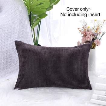 PiccoCasa Luxury Corduroy Corn Striped Cushion Soft Throw Pillow Case