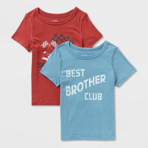 Toddlers' 2pk Adaptive Short Sleeve Graphic T-Shirt - Cat & Jack