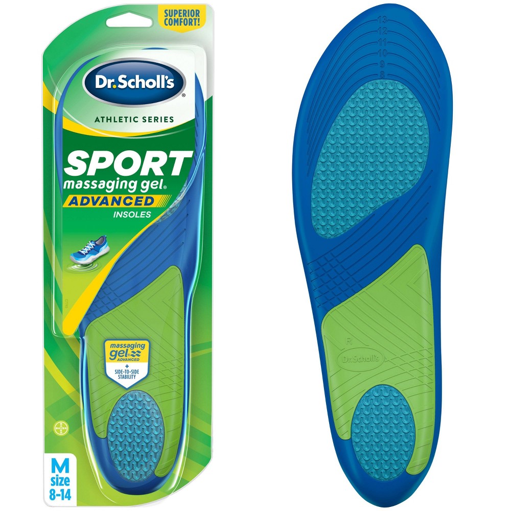 UPC 011017570103 product image for Dr. Scholl's Athletic Series Sport Massaging Gel Advanced Insoles for Men Size 8 | upcitemdb.com