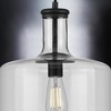 Urban Ambiance Luxury Luxe Industrial Pendant Light,  14"H x 12.25"W,  Midnight Black Finish, UHP3721 - 4 of 4