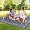 Reversible Rug, Waterproof Geometric Mat for Patio, Deck & Picnics - 2 of 4