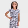 Girls' 2pc Short Sleeve Ribbed Pajama Set - Cat & Jack™ - 3 of 4