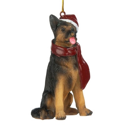 Design Toscano German Shepard Holiday Dog Ornament Sculpture