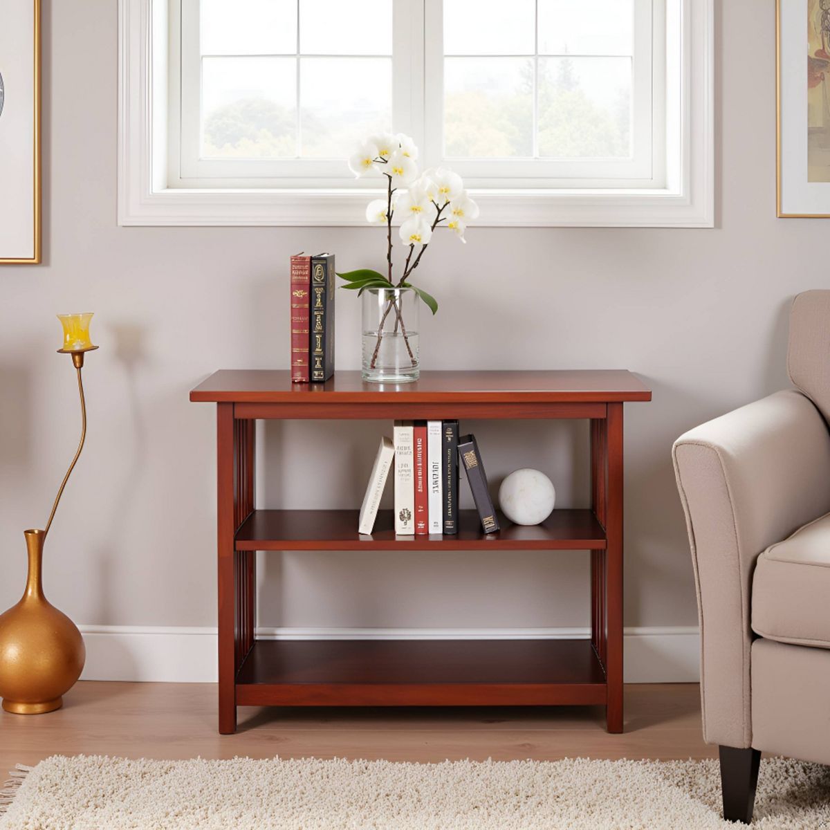 24" 2-shelf Bookshelf - Alaterre Furniture - thumbnail 4