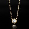 Ross-Simons 0.15 Carat Bezel-Set Lab-Grown Diamond Necklace in 18kt Gold Over Sterling - 3 of 4