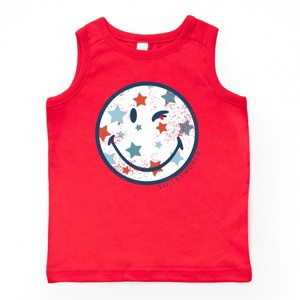 The Juniper Shop SmileyWorld Patriotic Star Wink Youth Tank Top - 1 of 4