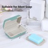 Bar Soap Holder Dish 3 Pack, Travel Soap Case with Lid for Gym, Camping Essentials, Hiking, Travel Size Toiletries - 4 of 4