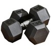 Sapphtopaz Rubber Coated Hex Dumbbell Set of 2 with Non-Slip Handles, Anti-roll Rubber Weights for Exercise, Home Gym Strength Training Dumbbells - 3 of 4