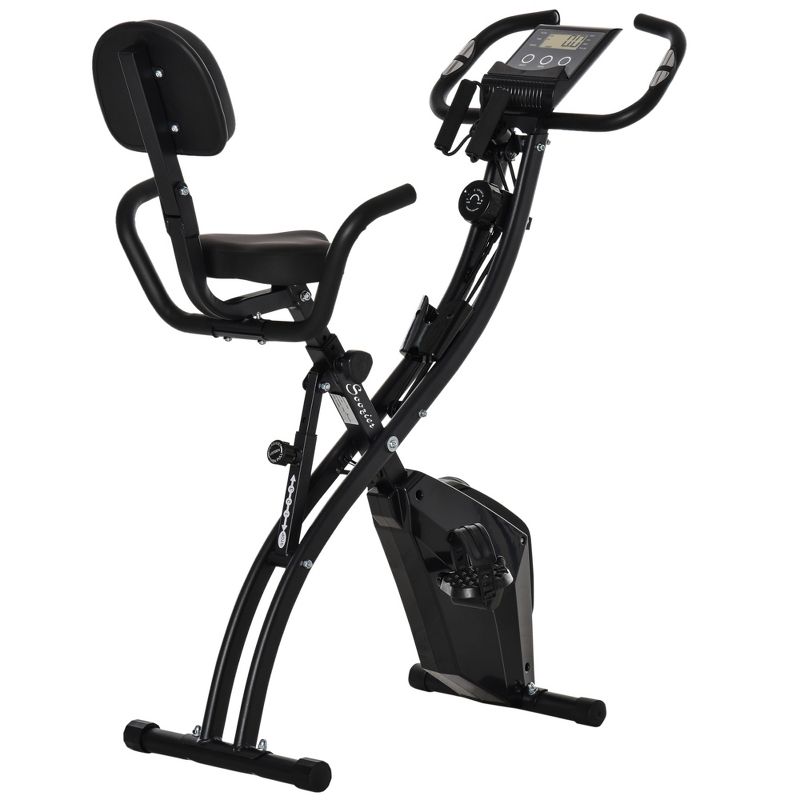 Soozier 2 in 1 Exercise Bike for Upright and Recumbent Cycling with Arm Resistance Bands, 1 of 10