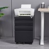 3-Drawer Mobile File Cabinet with Lock, Office Storage Filing Cabinet for Legal/Letter Size - 4 of 4