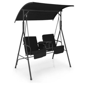 71.5"Porch Swing Chair with Adjustable Canopy - 1 of 4
