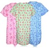 JEFFRICO 3 Pack House Dresses for Women with Pockets - Lightweight Breathable Short Sleeve Muumuu & Nightgowns - Dusters - 4 of 4