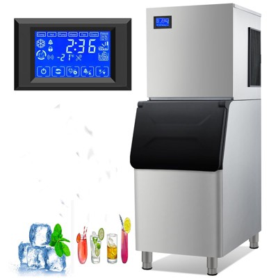 Garvee Commercial Ice Maker Machine, 400Lbs/24h, 300Pcs/Cycle, 350lbs Storage Bin, Ice Cube Maker Machine for Coffee Shop, Business Restaurant