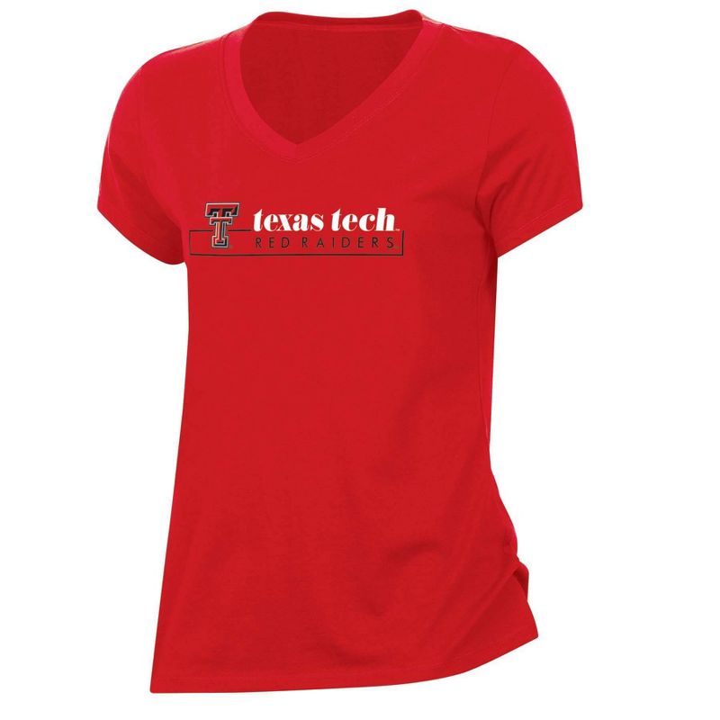 NCAA Texas Tech Red Raiders Women&#39;s V-Neck T-Shirt, 1 of 4