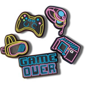 Crocs Jibbitz Neon Gamer Light Up Shoe Charms 5pk - 1 of 4