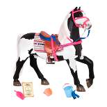 Our Generation Black & White Paint Horse with Saddle Accessory Set for 18" Dolls
