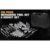216 PCS Socket Wrench Set 1/4", 3/8", 1/2" Mechanics Drive Socket Kit, 72-Tooth Quick Release Ratchet Tool Set with Case for Home Automotive Repair - 3 of 4