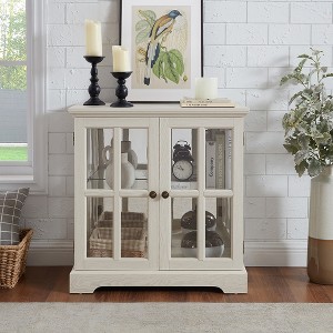 Racxily LED Display Cabinet, Antique Display Cabinet with Adjustable Shelves, Elegant Bookcase, Storage Cabinet for Home Decor - 1 of 4