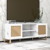 TV Stands for Living Room, TV Stand for 65 Inch TV,  White Modern TV Console Table, Television Stands with Storage, Low TV Console Media Cabinet - 2 of 4
