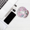 Insten Floral Mouse Pad with Wrist Support Rest, Ergonomic Support, Pain Relief Memory Foam, Non-Slip Rubber Base, Round, Pink - 2 of 4