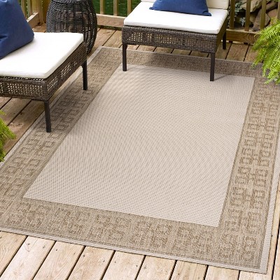 JONATHAN Y Athena Classic Geometric Border Indoor/Outdoor Area Rug
