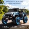 Jojoka 24V 2-Seater Kids Ride On Jeep, 4WD, Dual Motors Battery Powered Electric Vehicles, Remote Control - 2 of 4