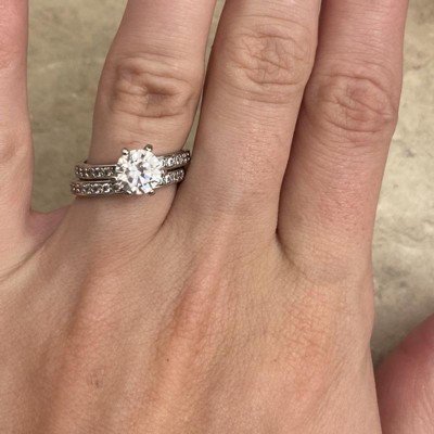 Cubic Zirconia Engagement Ring - Silver : Target