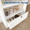 71" Tall Arched Book Shelf, 6-Tier Freestanding Bookshelf with Drawer and Open Display Shelves - 4 of 4