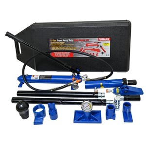 Belatt 10 Ton Portable Hydraulic Equipment Kit - Heavy Duty Steel Power Unit, Metal Bender, Lifter and Repair Tools - 1 of 4