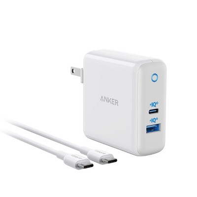 Anker Powerport+ Atom Iii 45w Usb-c / 15w Usb-a Dual Port Wall Charger -  White And Gray : Target