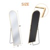 FONTOI Floor Standing Mirror with Stand&Arched Top, Wall Mirror, Mirror, Makeup Mirror for Bedroom Cloakroom Entryway, Gold, 11"*59"*16" - 3 of 4