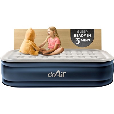 Dr. Air 18” Air Mattress with Electric Pump, Waterproof Velvety Top and Carry Bag