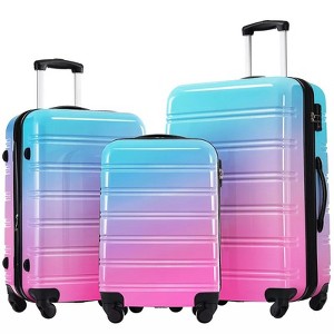 3 Piece Luggage Set, Hardshell Suitcase Set with Spinner Wheels & TSA Lock, Lightweight Travel Luggage Set for Women Men Family - 1 of 4