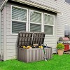 BI&SEA 180 Gallon Waterproof Deck Box-148A,Lockable Resin Storage Box for Patio Furniture Cushions Garden Tools and Outdoor Delivery Storage - 2 of 4