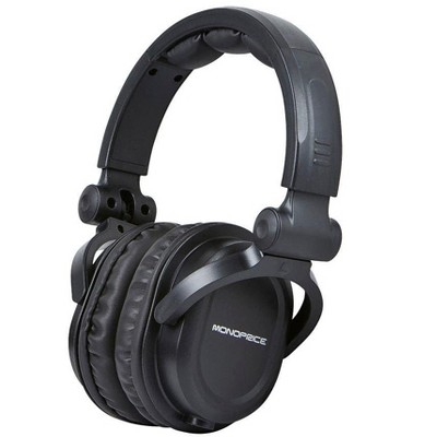 Monoprice Premium Hi-Fi DJ Style Over-the-Ear Pro Headphones With A Single-button Inline Microphone/Controller