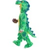 Joyfy Kids Dinosaur Halloween Jumpsuit with Hood Costume, T-Rex Full Body Outfits with Plush Egg for Boys Girls Dress Up Party - 4 of 4