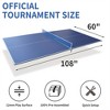 YONWAY 9ft Blue Mid-Size Ping Pong Conversion Top Foldable & Portable Table Tennis Table Top for Indoor Games - 3 of 4